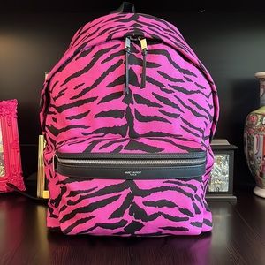 SOLD!!!!!!!! Saint Laurent Zebra Black and Pink Backpack!